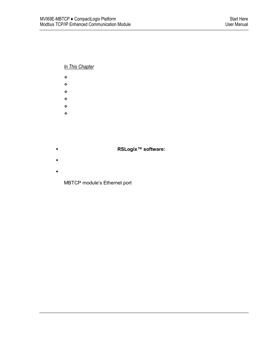 1start here | ProSoft Technology MVI69E-MBTCP User Manual | Page 9 / 150