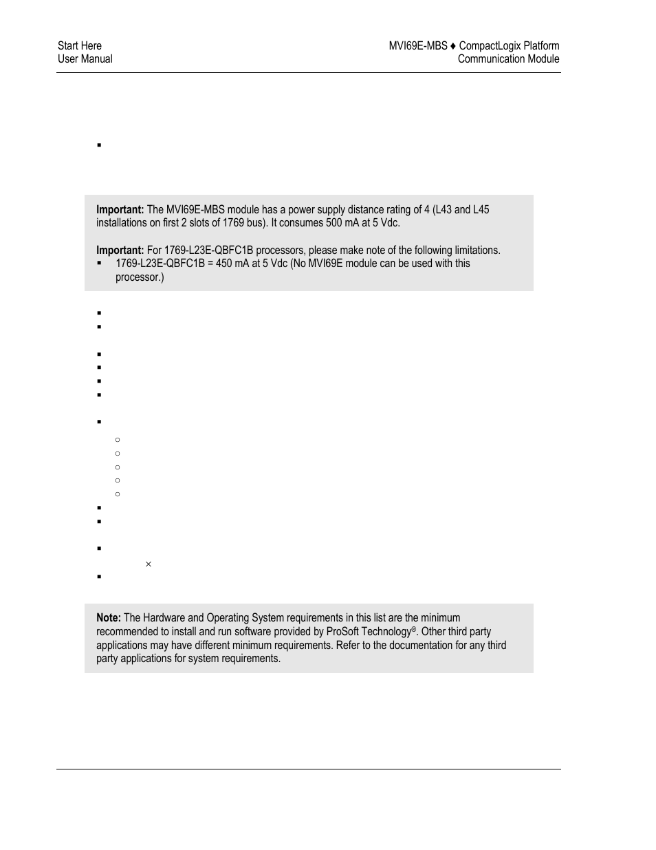 System requirements | ProSoft Technology MVI69E-MBS User Manual | Page 10 / 162