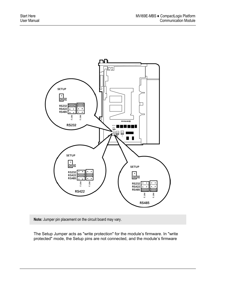 Setting jumpers | ProSoft Technology MVI69E-MBS User Manual | Page 12 / 162