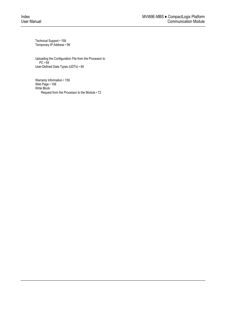 ProSoft Technology MVI69E-MBS User Manual | Page 162 / 162
