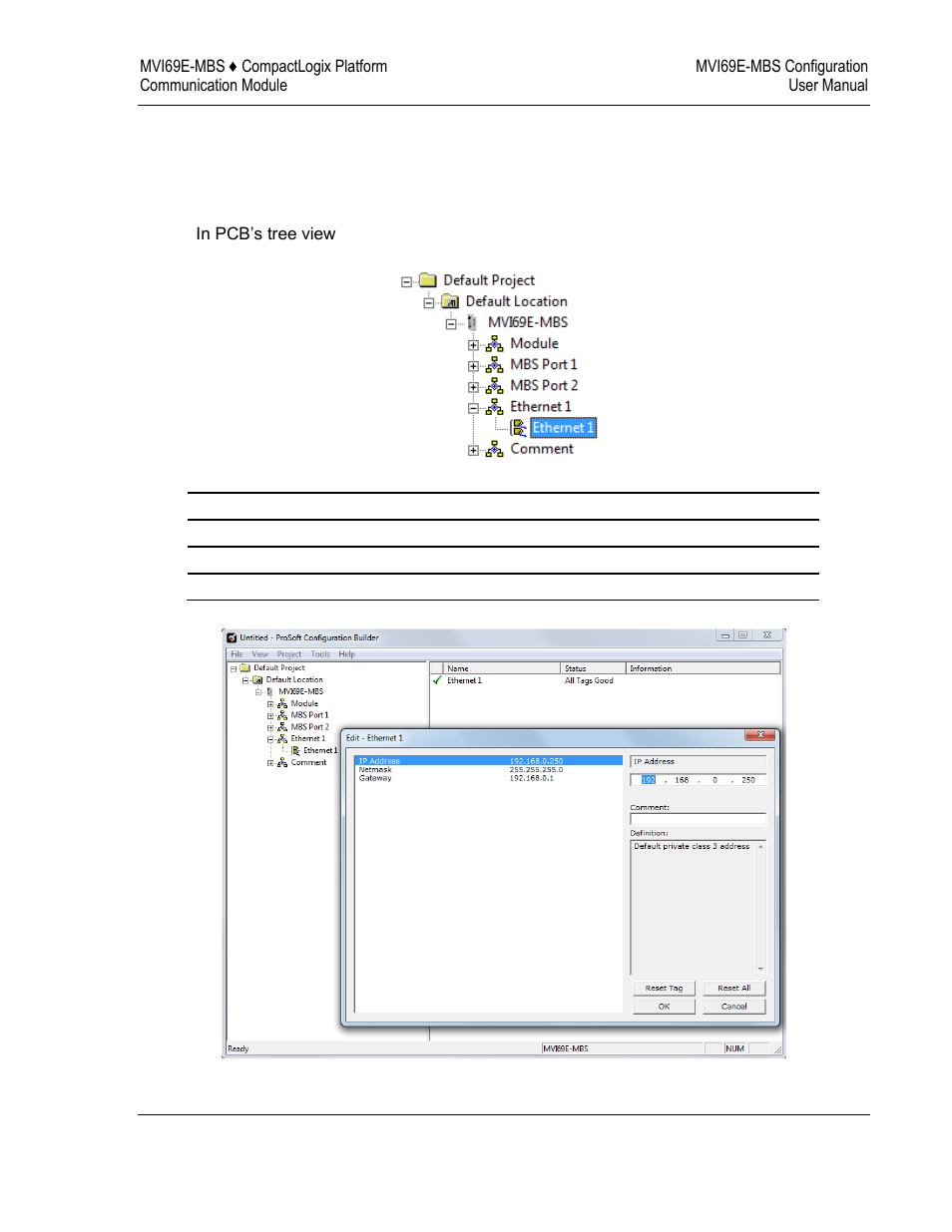 Ethernet 1 | ProSoft Technology MVI69E-MBS User Manual | Page 61 / 162
