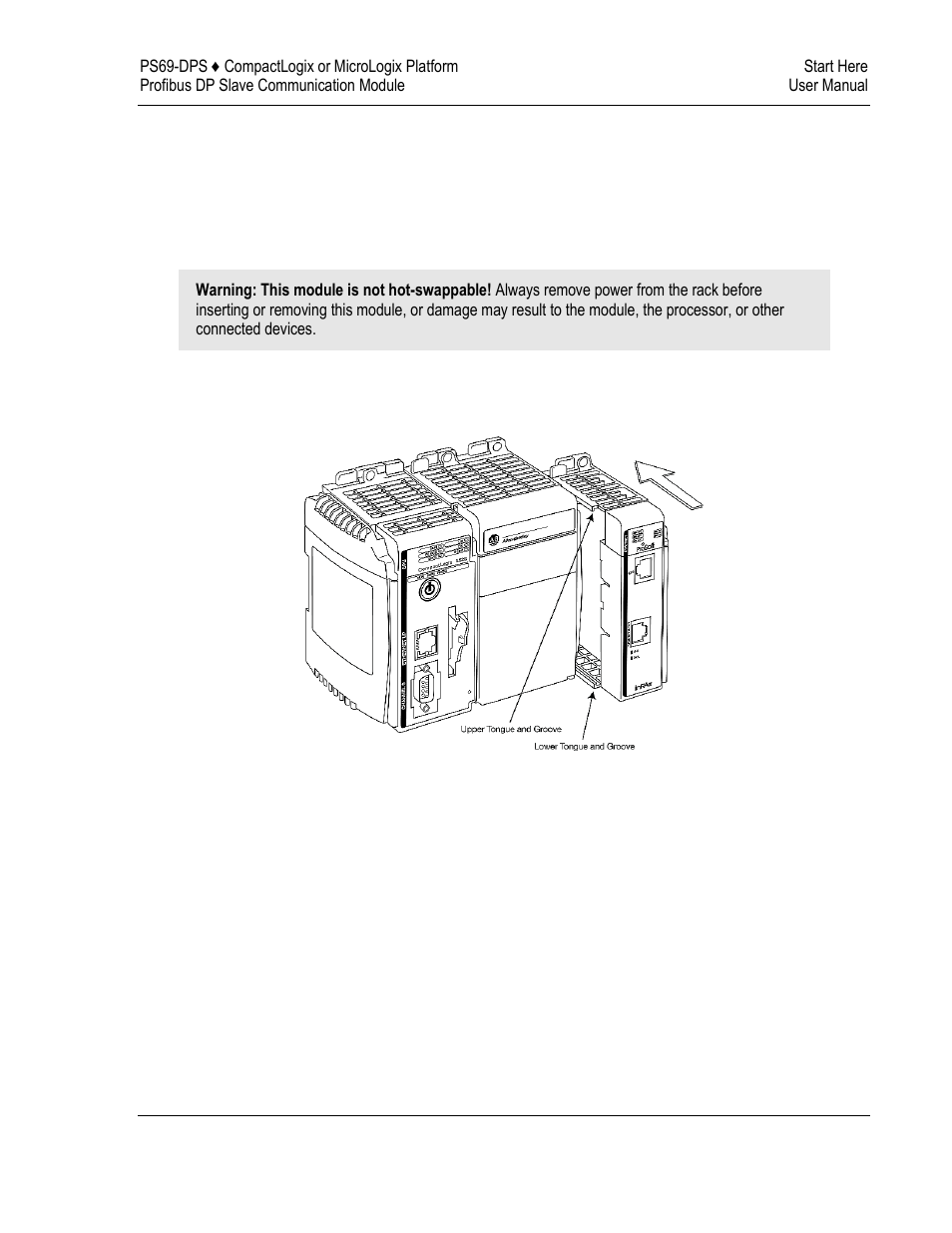 Installing the module in the rack | ProSoft Technology PS69-DPS User Manual | Page 13 / 108