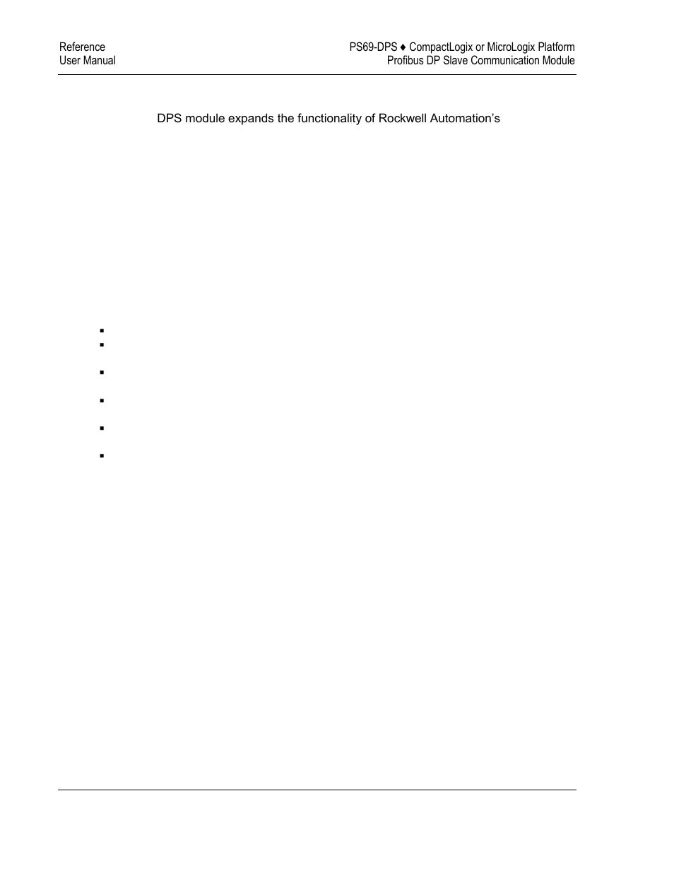 Specifications | ProSoft Technology PS69-DPS User Manual | Page 62 / 108