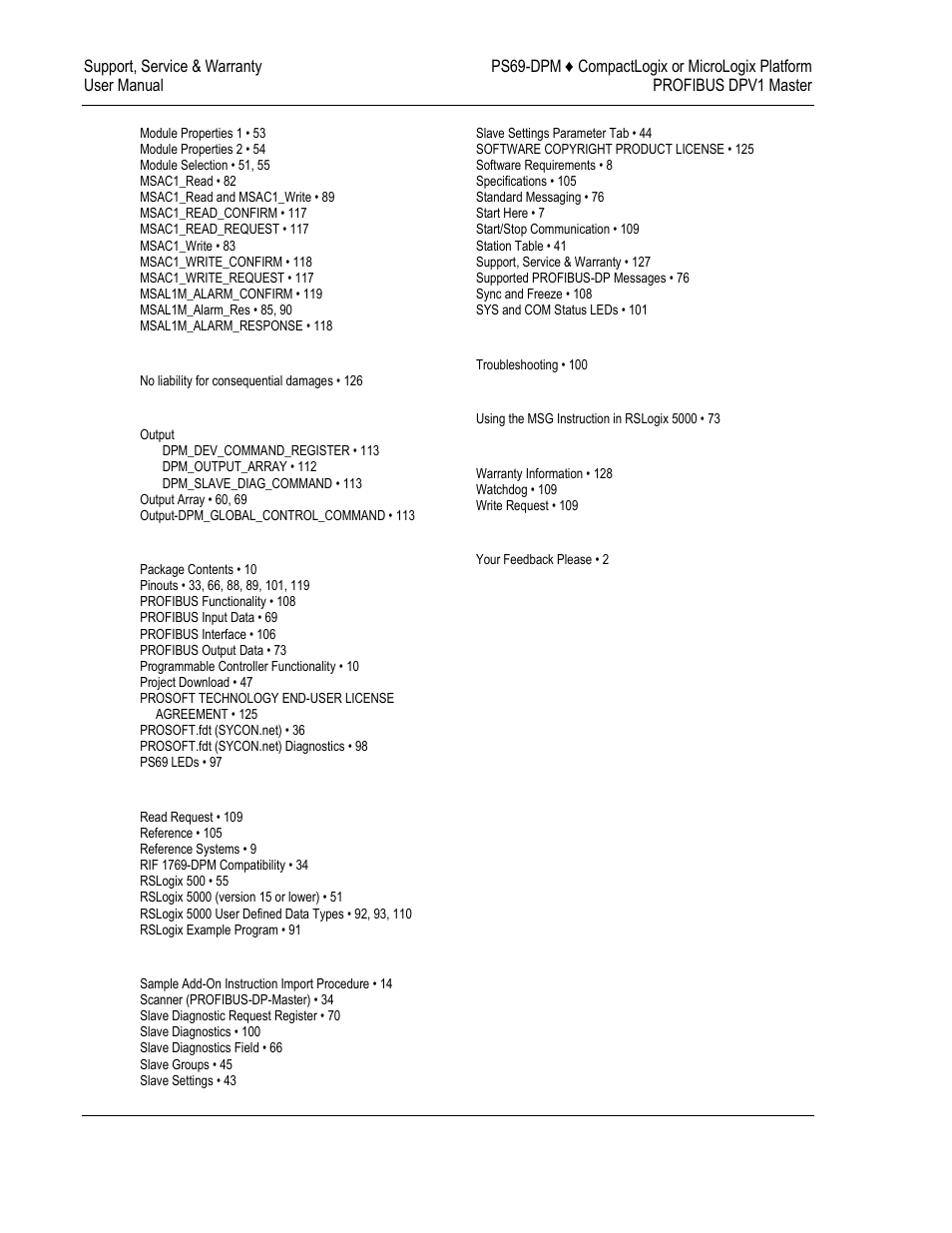 ProSoft Technology PS69-DPM User Manual | Page 130 / 130