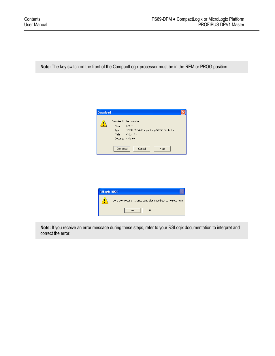 Downloading the sample program to the processor | ProSoft Technology PS69-DPM User Manual | Page 30 / 130