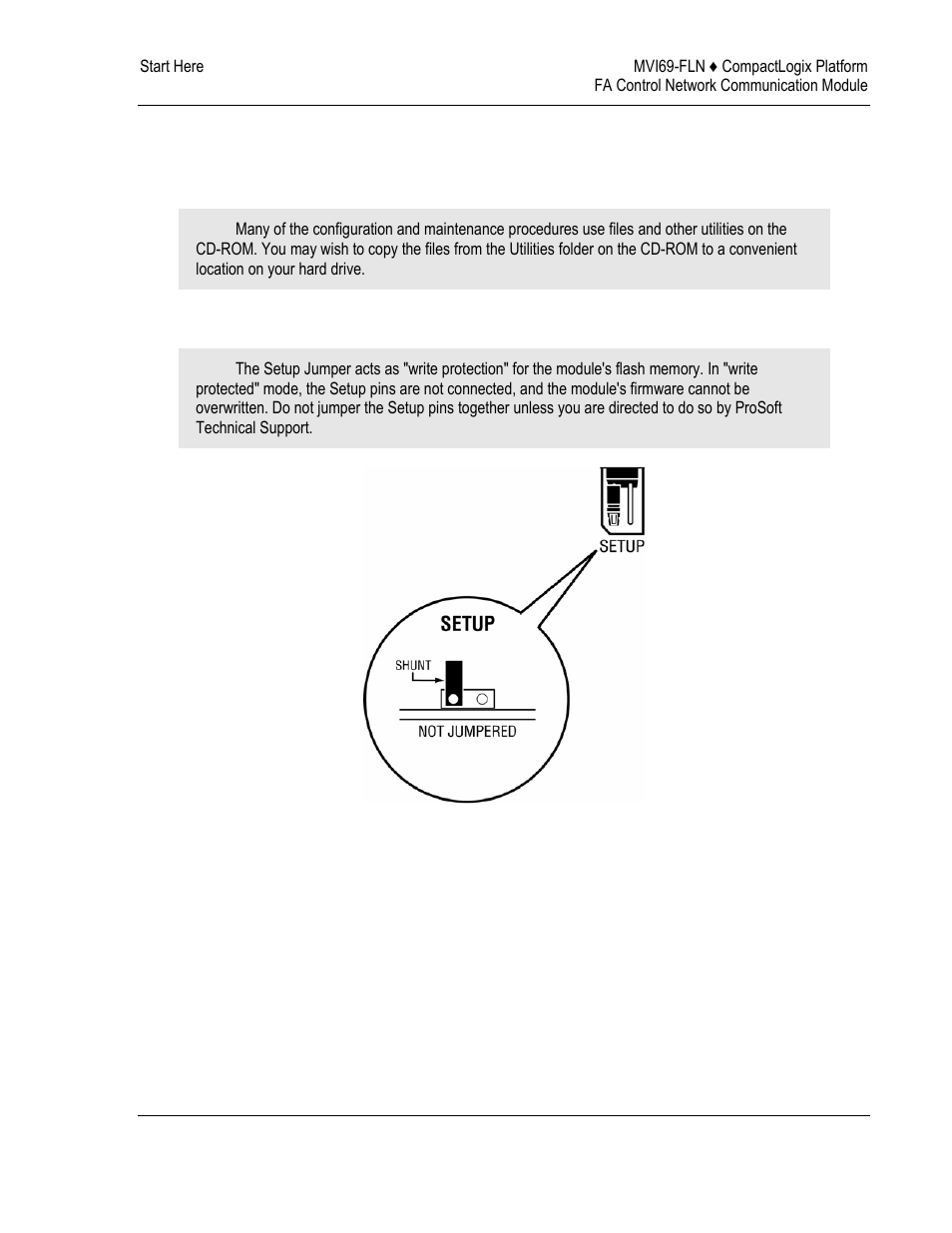 Setting jumpers, Setting, Jumpers | ProSoft Technology MVI69-FLN User Manual | Page 13 / 137