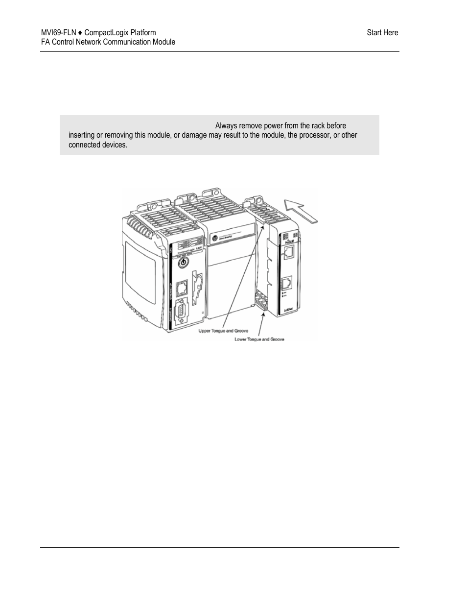 Install the module in the rack | ProSoft Technology MVI69-FLN User Manual | Page 14 / 137