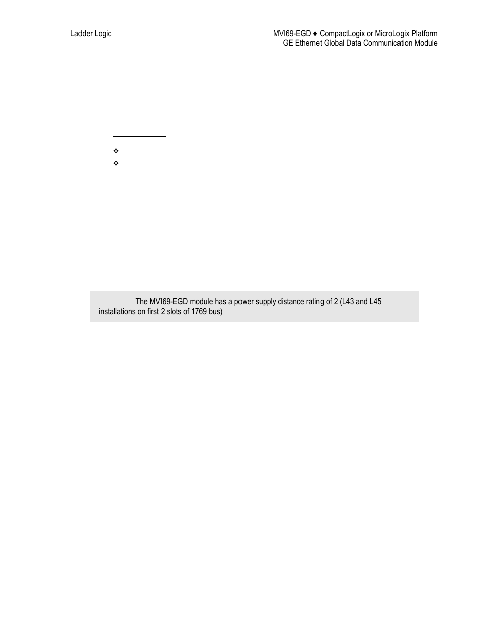Ladder logic, 3 ladder logic | ProSoft Technology MVI69-EGD User Manual | Page 37 / 96