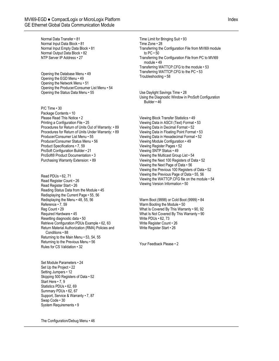 ProSoft Technology MVI69-EGD User Manual | Page 96 / 96
