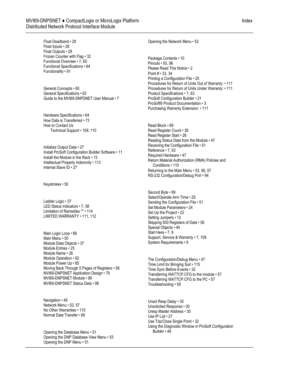 ProSoft Technology MVI69-DNPSNET User Manual | Page 118 / 119