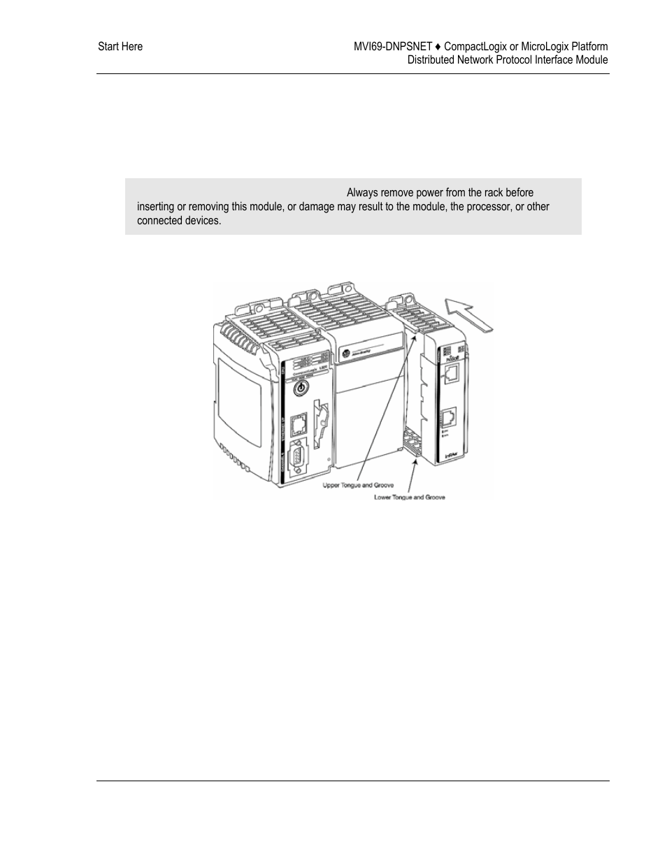 Install the module in the rack | ProSoft Technology MVI69-DNPSNET User Manual | Page 13 / 119