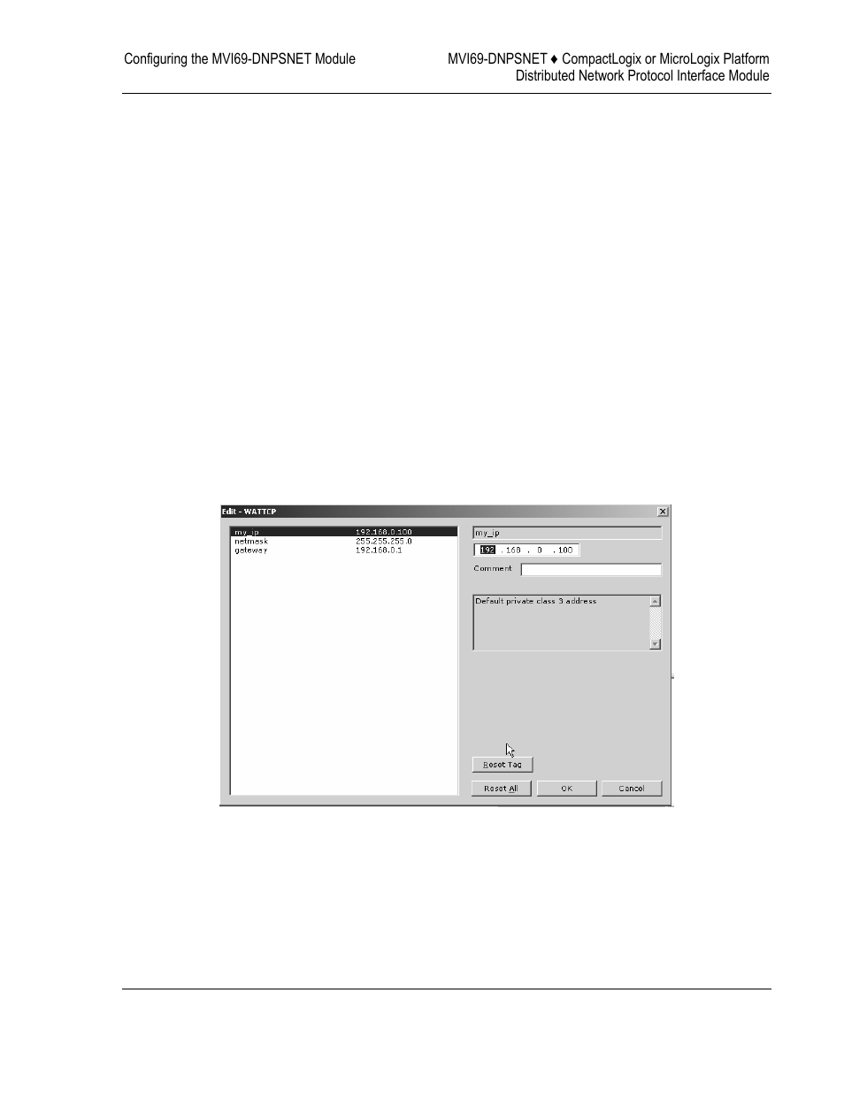Dnp enet ip addresses, Ethernet configuration, Enet | Ip addresses, Ethernet, Configuration | ProSoft Technology MVI69-DNPSNET User Manual | Page 35 / 119