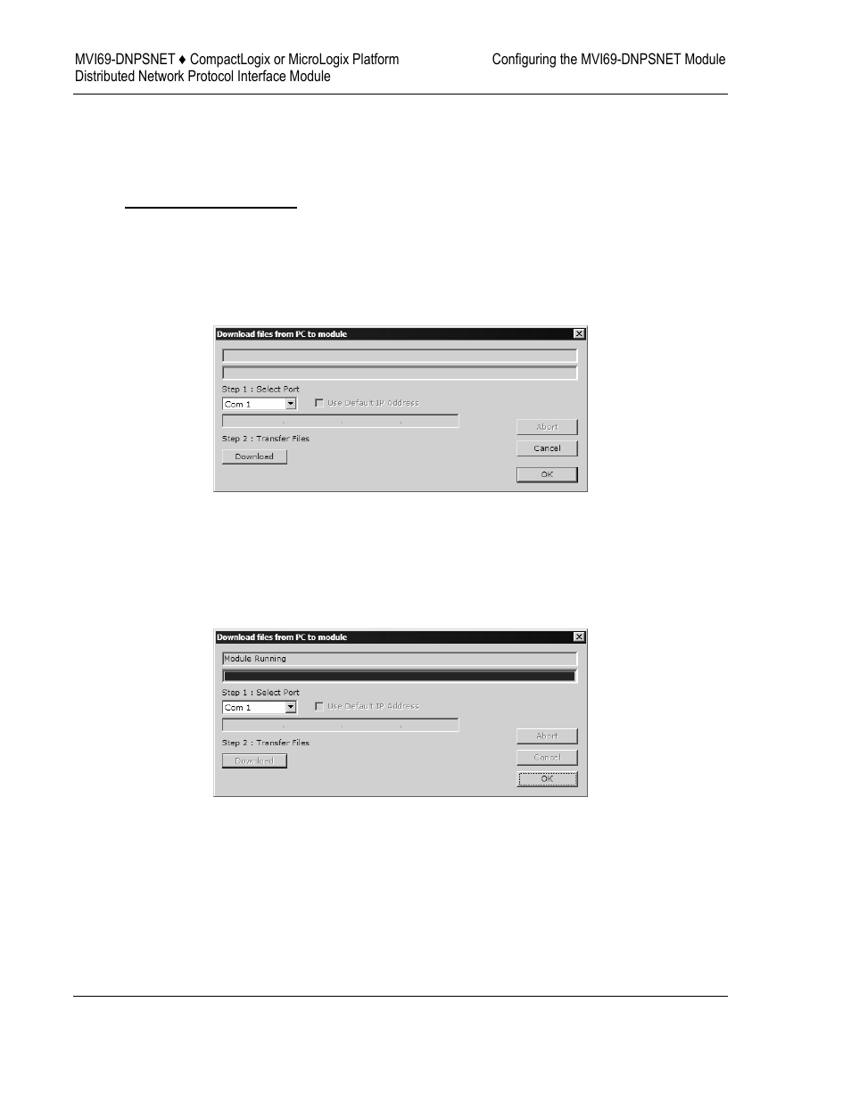 Download the project to the module, Download, Project to the module | ProSoft Technology MVI69-DNPSNET User Manual | Page 36 / 119