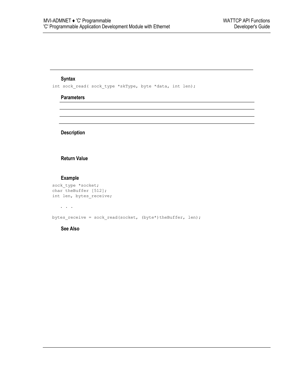 Admnet api receive socket functions | ProSoft Technology MVI69-ADMNET User Manual | Page 105 / 122