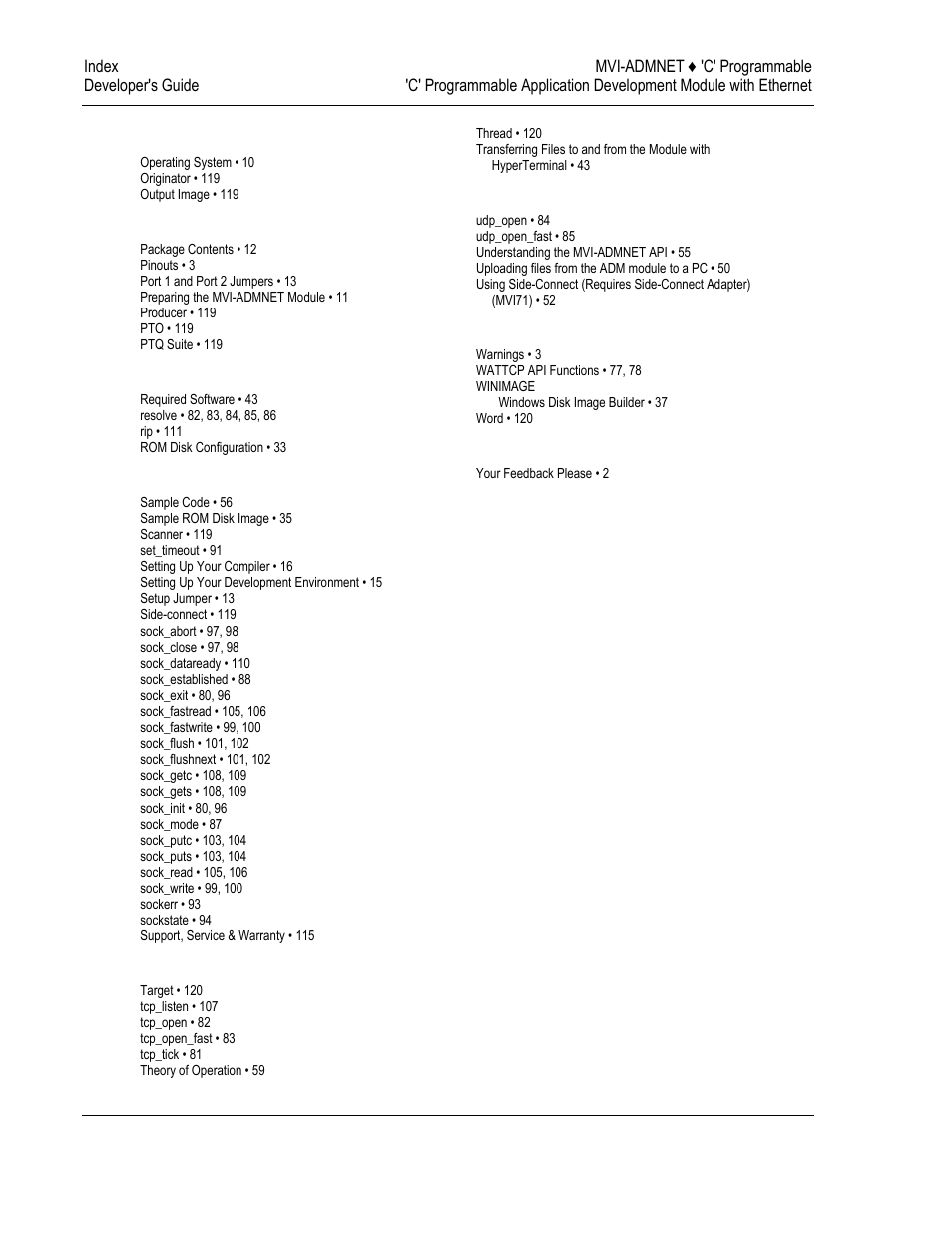 ProSoft Technology MVI69-ADMNET User Manual | Page 122 / 122