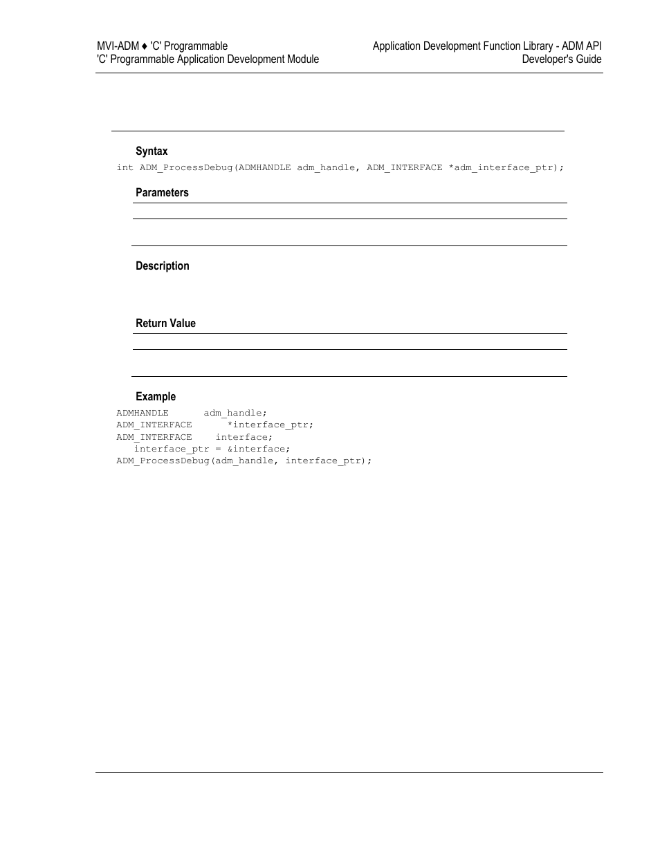 Adm api debug port functions | ProSoft Technology MVI69-ADM User Manual | Page 125 / 342