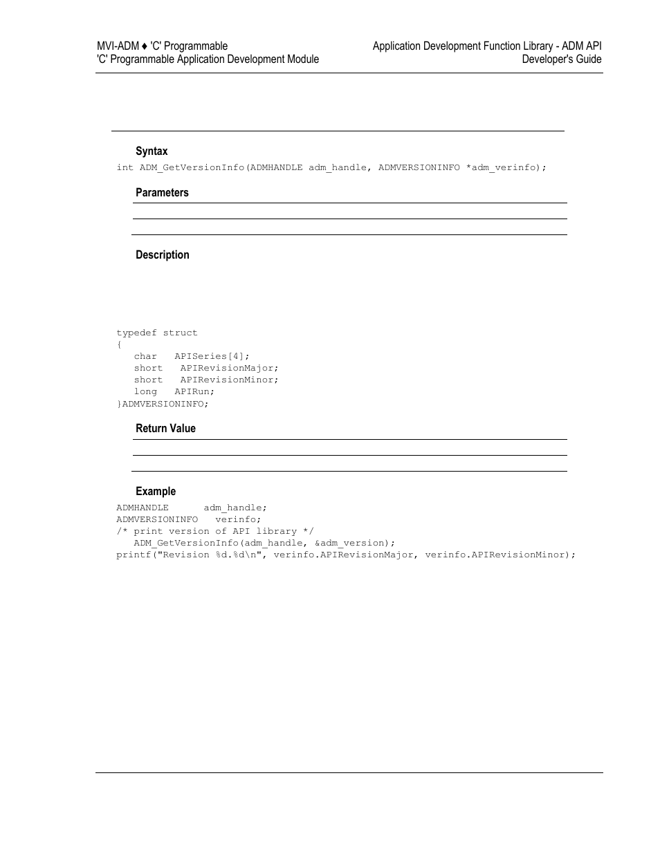 Adm api miscellaneous functions | ProSoft Technology MVI69-ADM User Manual | Page 185 / 342