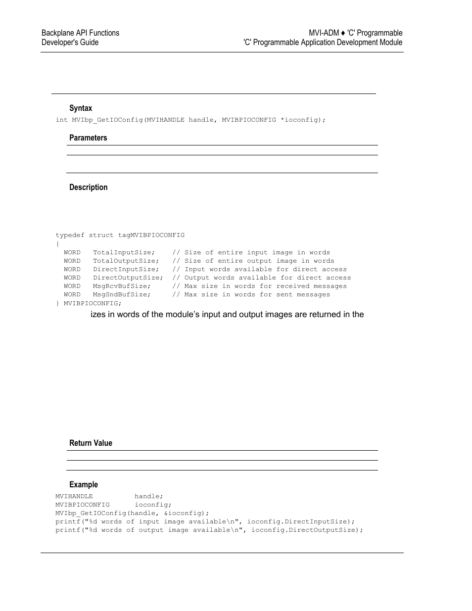 Backplane api configuration functions | ProSoft Technology MVI69-ADM User Manual | Page 206 / 342