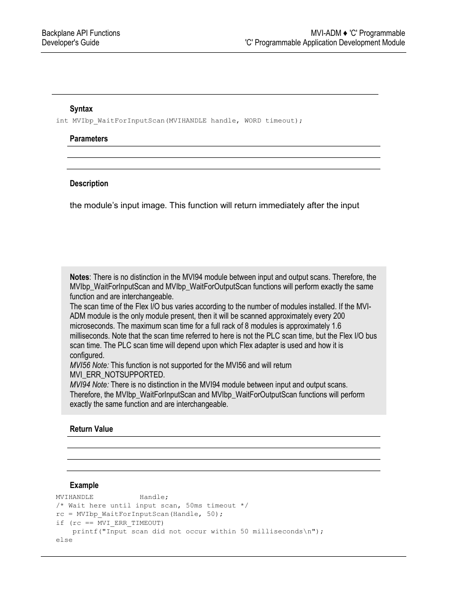 Backplane api synchronization functions | ProSoft Technology MVI69-ADM User Manual | Page 210 / 342