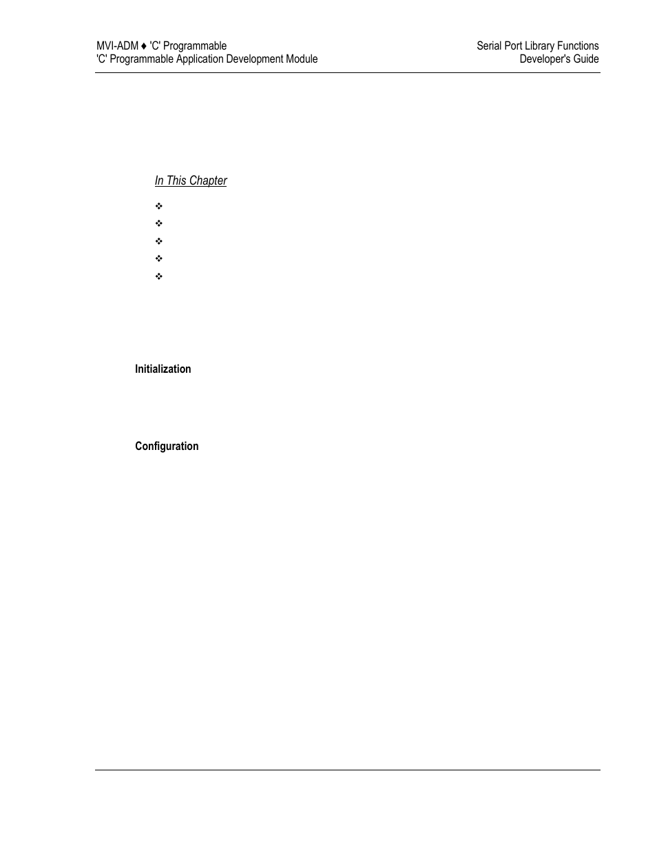 9serial port library functions | ProSoft Technology MVI69-ADM User Manual | Page 233 / 342