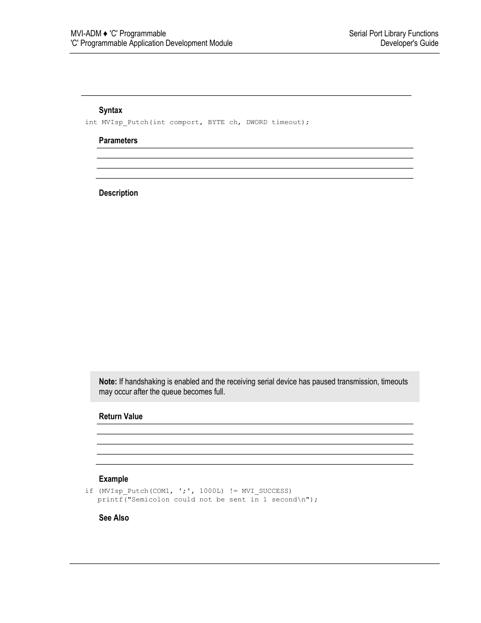 Serial port api communications | ProSoft Technology MVI69-ADM User Manual | Page 251 / 342