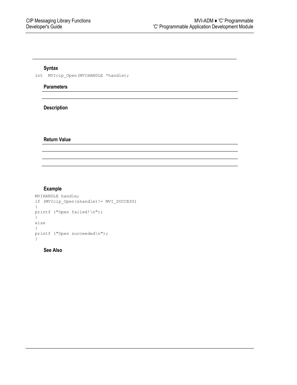 Cip api initialization functions | ProSoft Technology MVI69-ADM User Manual | Page 270 / 342