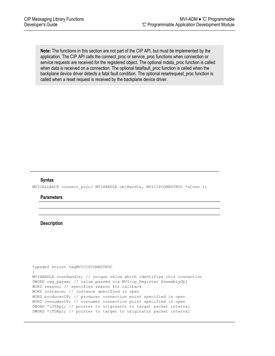 Cip callback functions | ProSoft Technology MVI69-ADM User Manual | Page 278 / 342