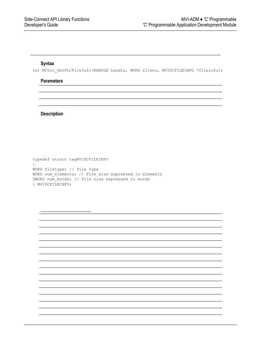 Side-connect api plc data table access functions | ProSoft Technology MVI69-ADM User Manual | Page 306 / 342