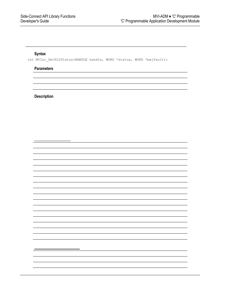 Side-connect api plc status and control functions | ProSoft Technology MVI69-ADM User Manual | Page 320 / 342