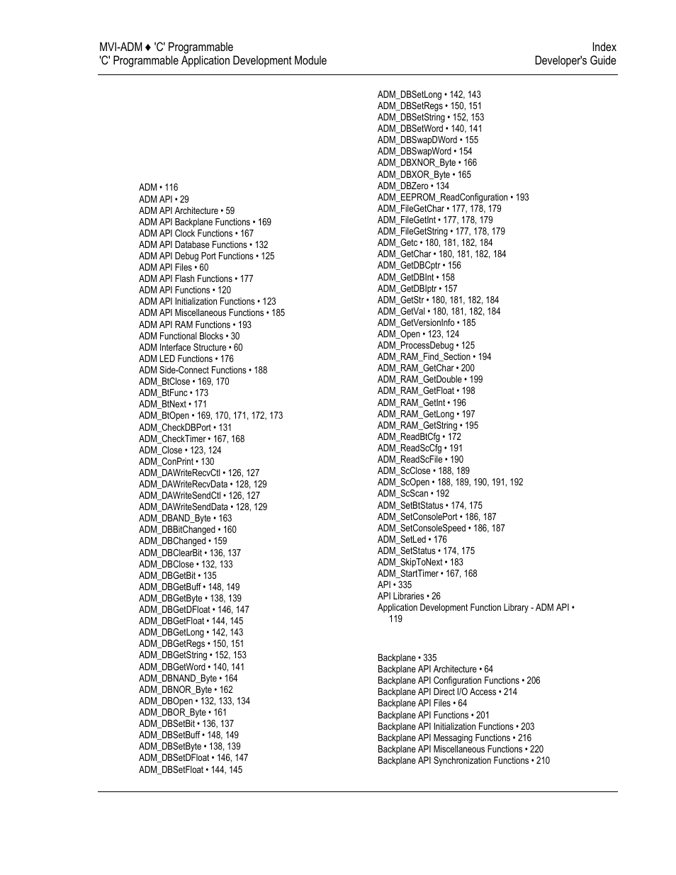 Index | ProSoft Technology MVI69-ADM User Manual | Page 339 / 342