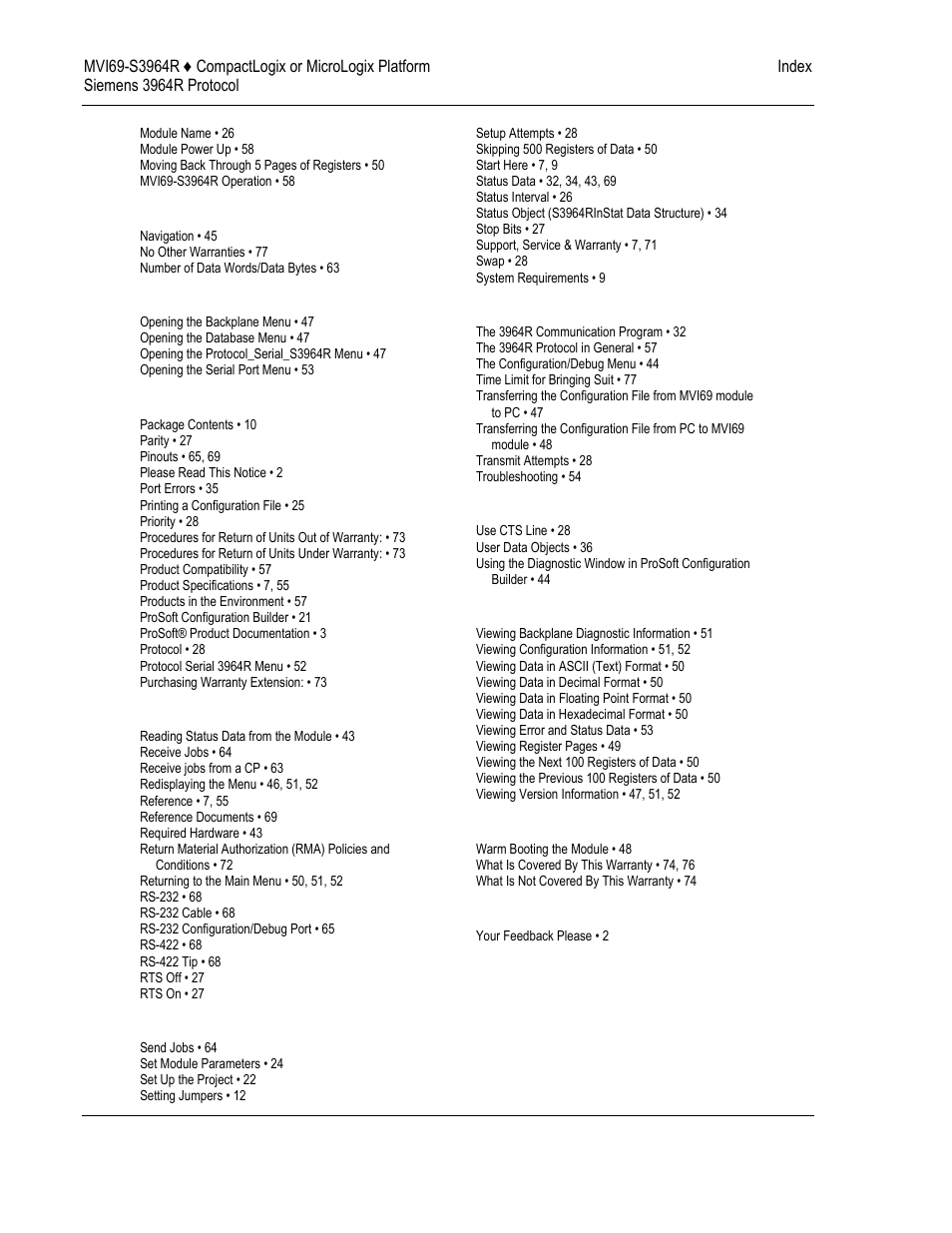 ProSoft Technology MVI69-S3964R User Manual | Page 80 / 80