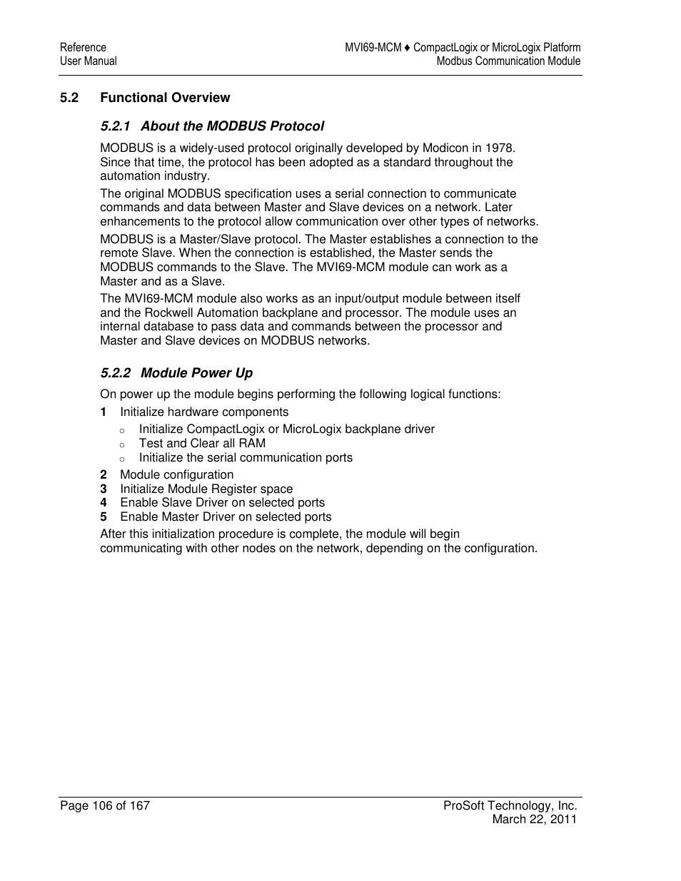 ProSoft Technology MVI69-MCM User Manual | Page 106 / 167