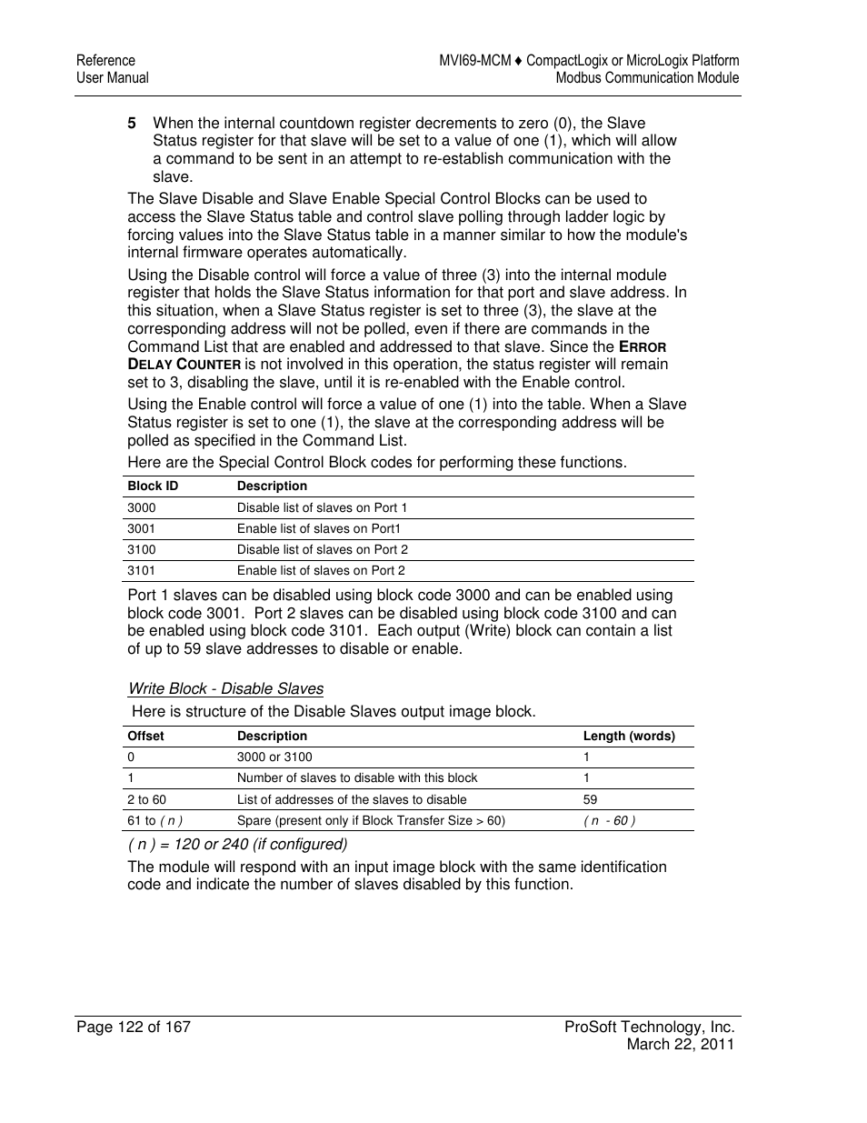 ProSoft Technology MVI69-MCM User Manual | Page 122 / 167