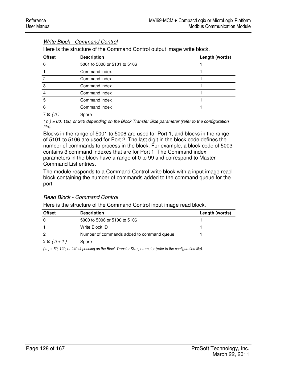 ProSoft Technology MVI69-MCM User Manual | Page 128 / 167