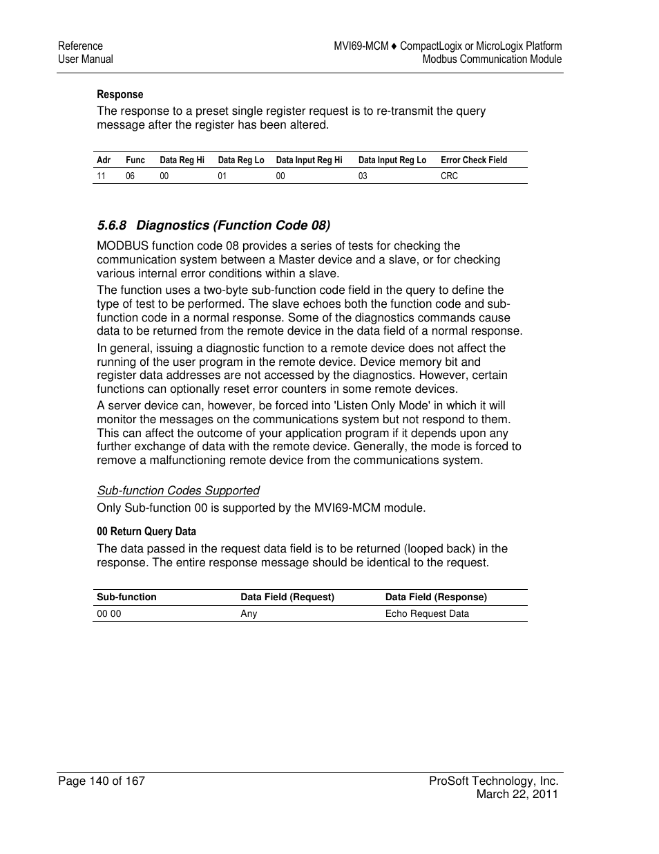 ProSoft Technology MVI69-MCM User Manual | Page 140 / 167