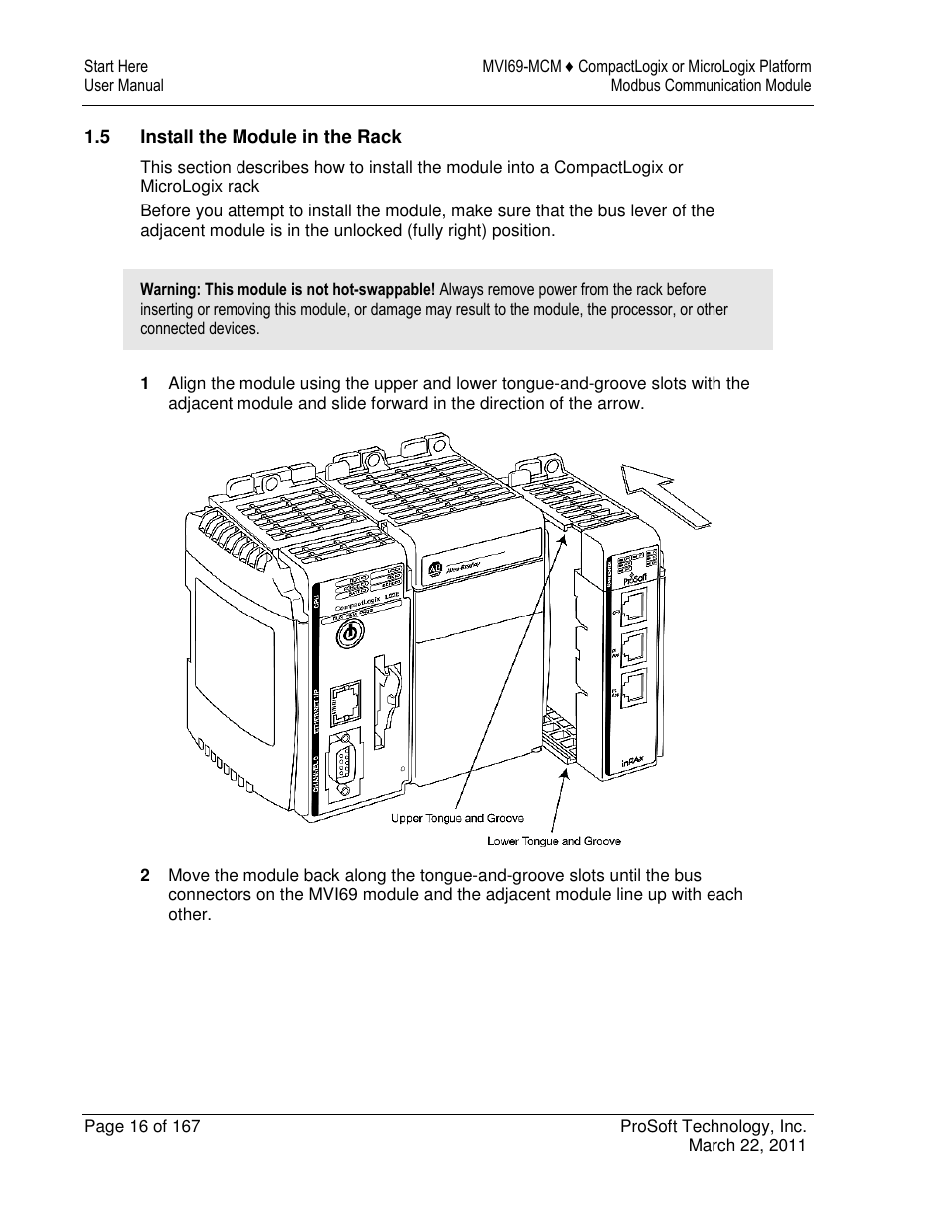 ProSoft Technology MVI69-MCM User Manual | Page 16 / 167