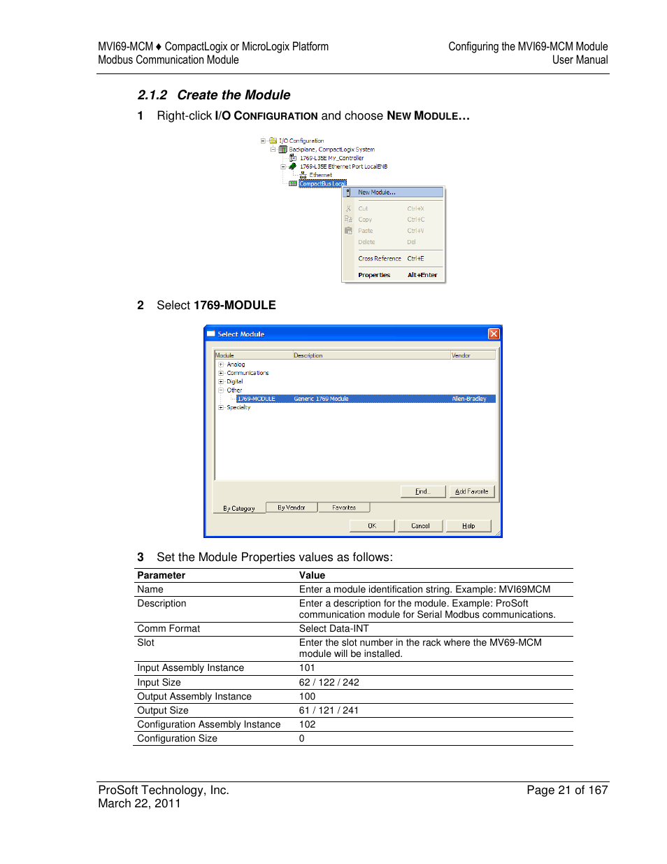 ProSoft Technology MVI69-MCM User Manual | Page 21 / 167