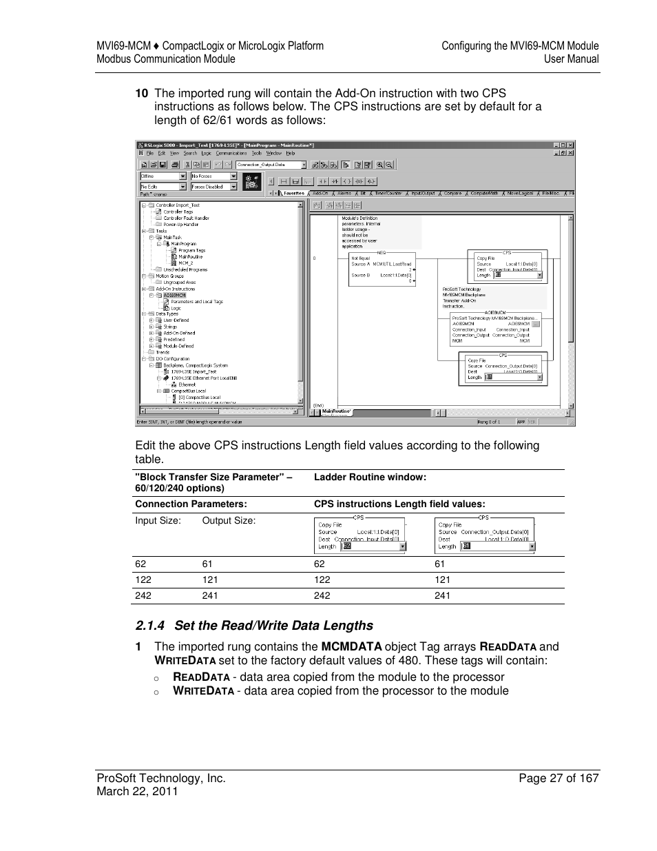 ProSoft Technology MVI69-MCM User Manual | Page 27 / 167