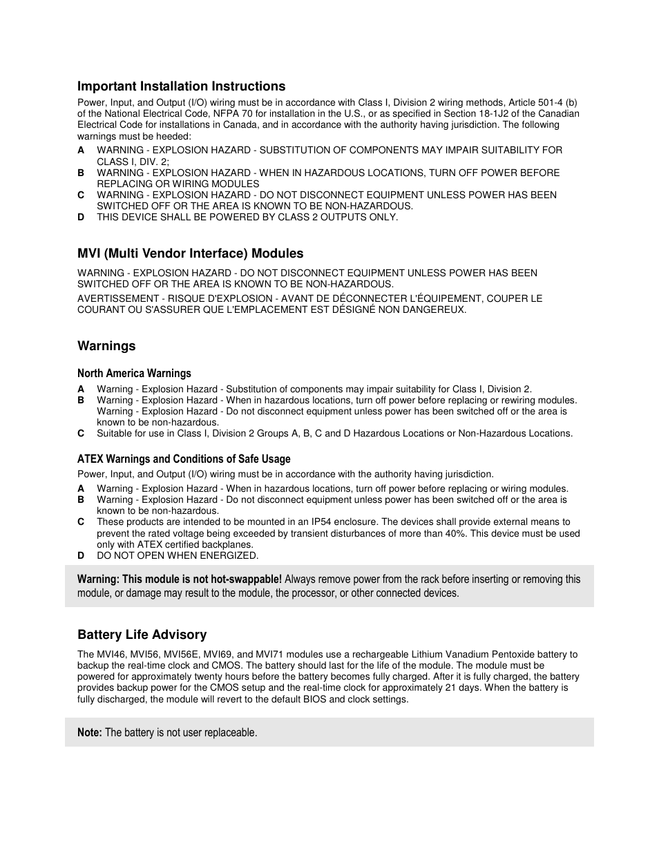 ProSoft Technology MVI69-MCM User Manual | Page 3 / 167