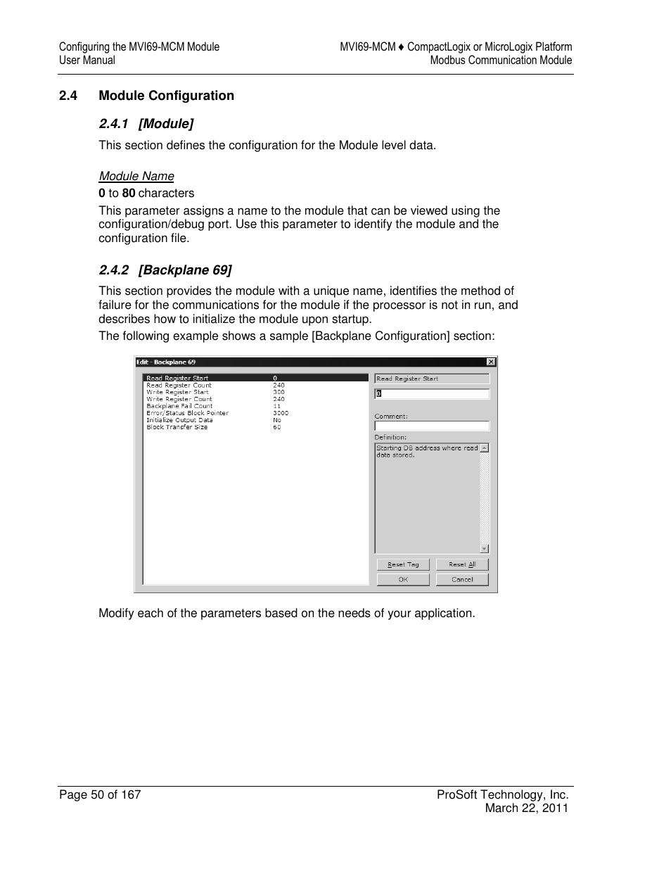 ProSoft Technology MVI69-MCM User Manual | Page 50 / 167