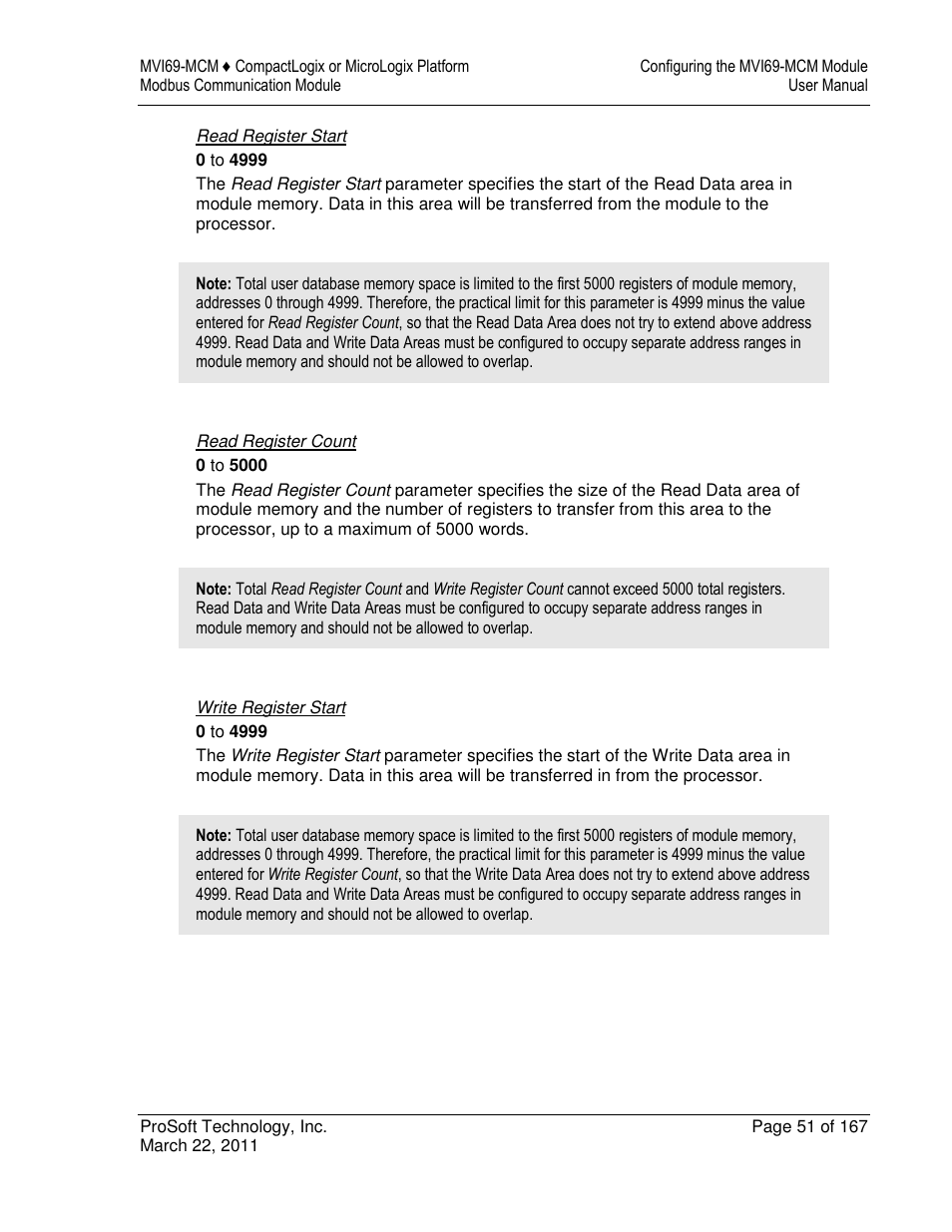 ProSoft Technology MVI69-MCM User Manual | Page 51 / 167