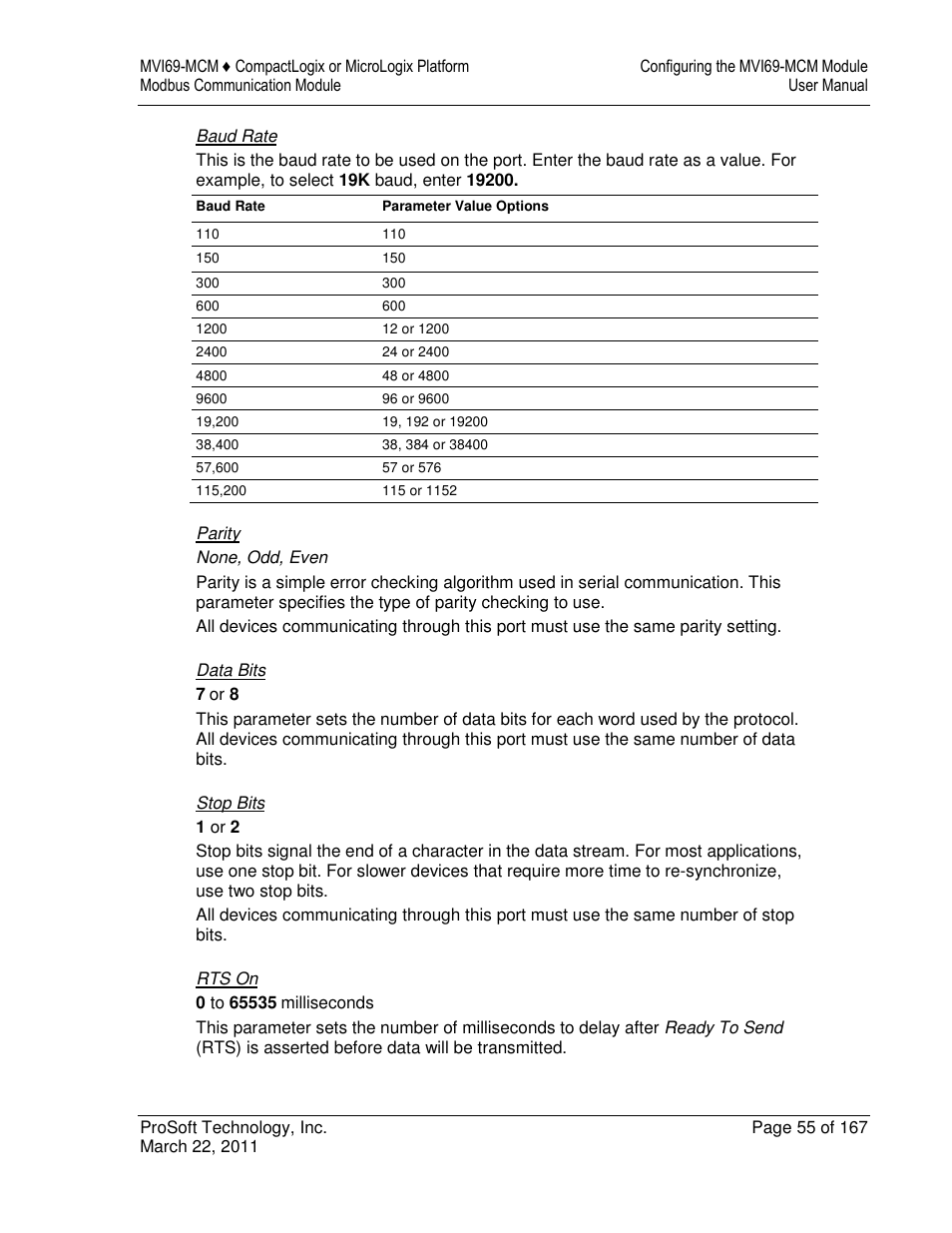 ProSoft Technology MVI69-MCM User Manual | Page 55 / 167