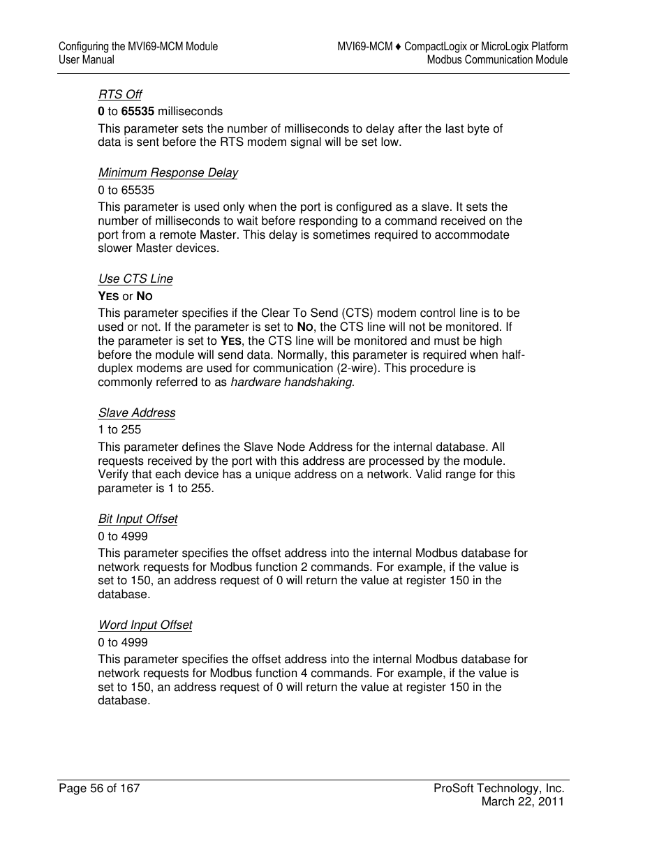 ProSoft Technology MVI69-MCM User Manual | Page 56 / 167