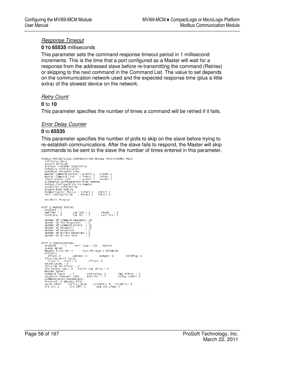 ProSoft Technology MVI69-MCM User Manual | Page 58 / 167