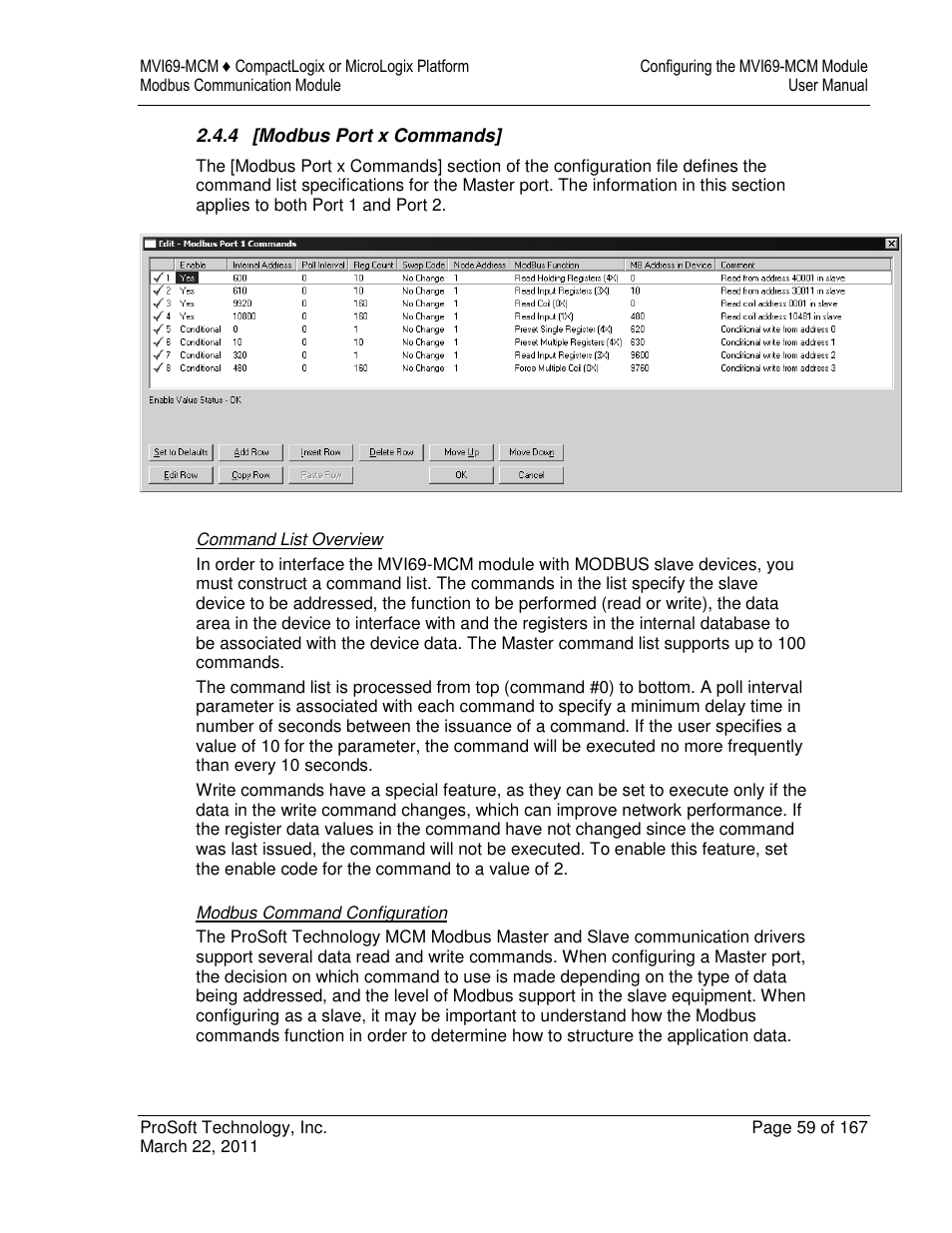 ProSoft Technology MVI69-MCM User Manual | Page 59 / 167