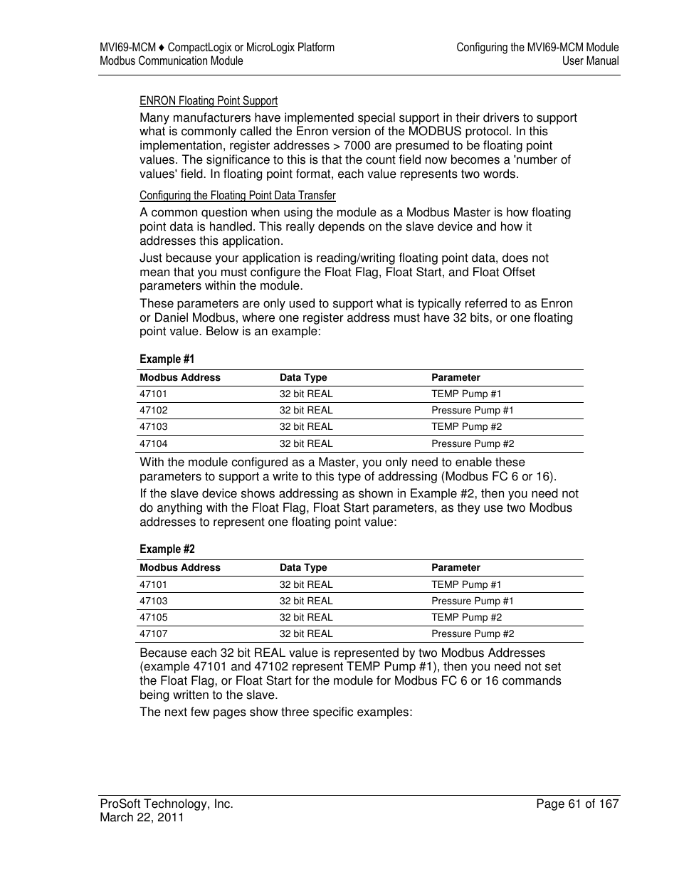 ProSoft Technology MVI69-MCM User Manual | Page 61 / 167
