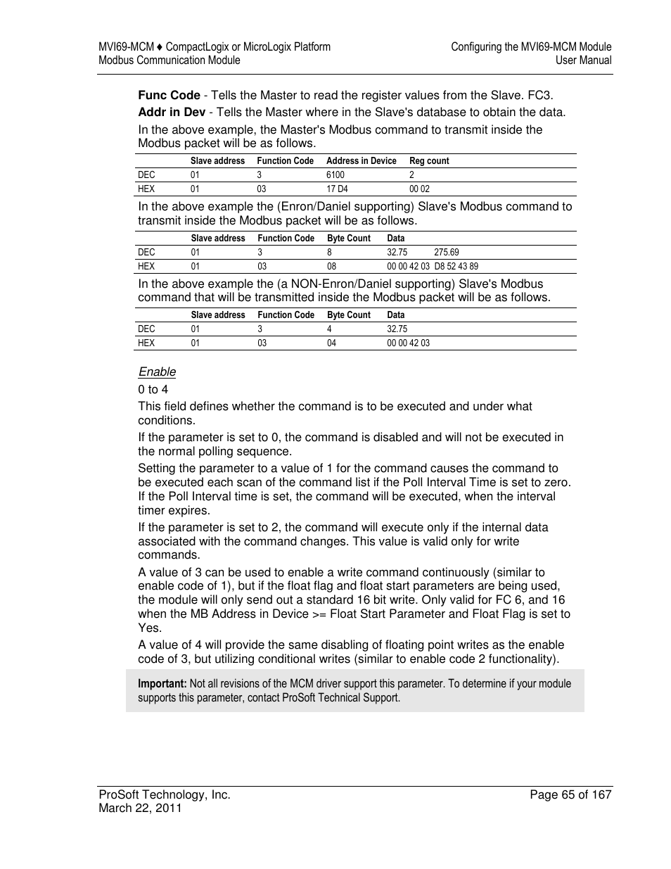 ProSoft Technology MVI69-MCM User Manual | Page 65 / 167