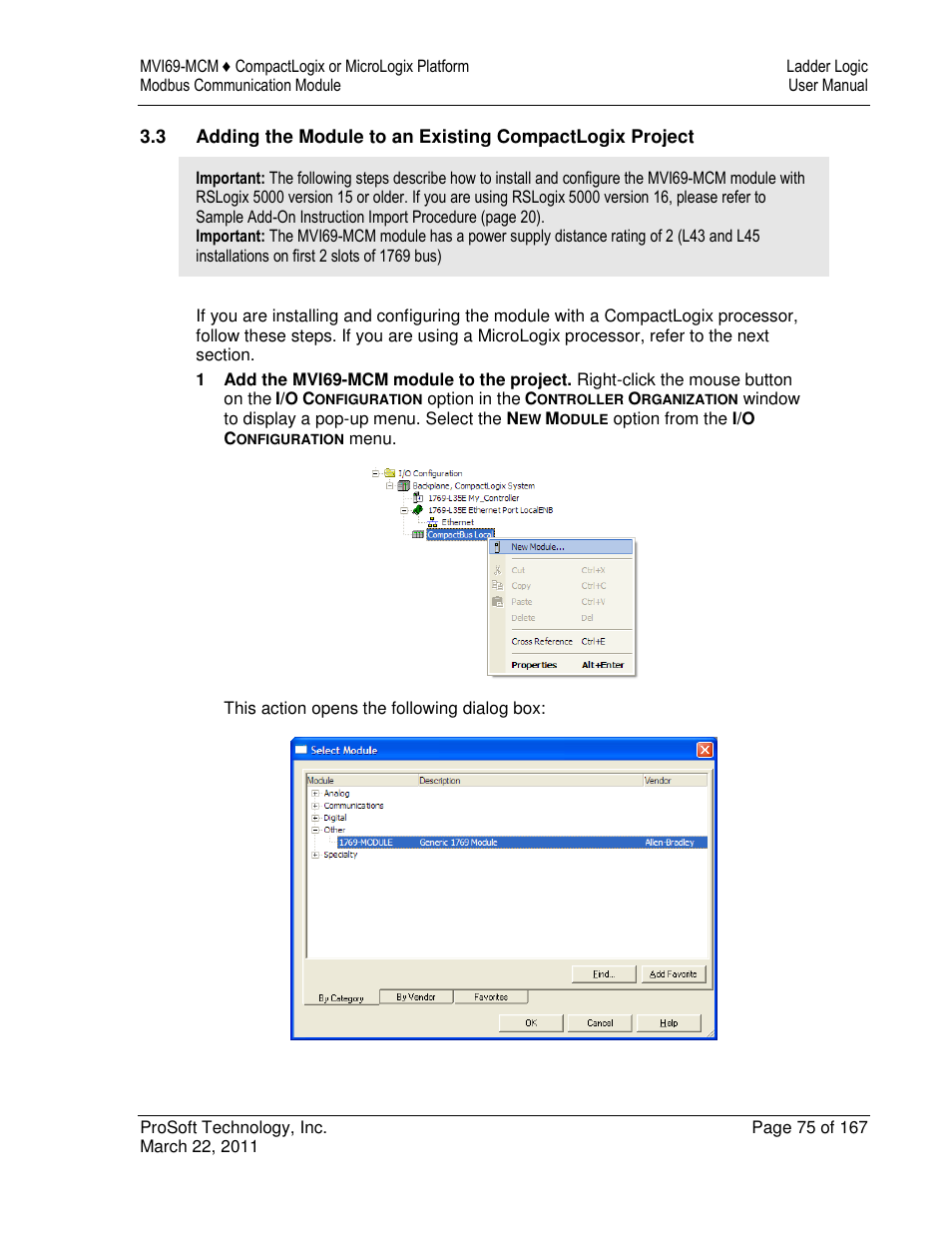 ProSoft Technology MVI69-MCM User Manual | Page 75 / 167