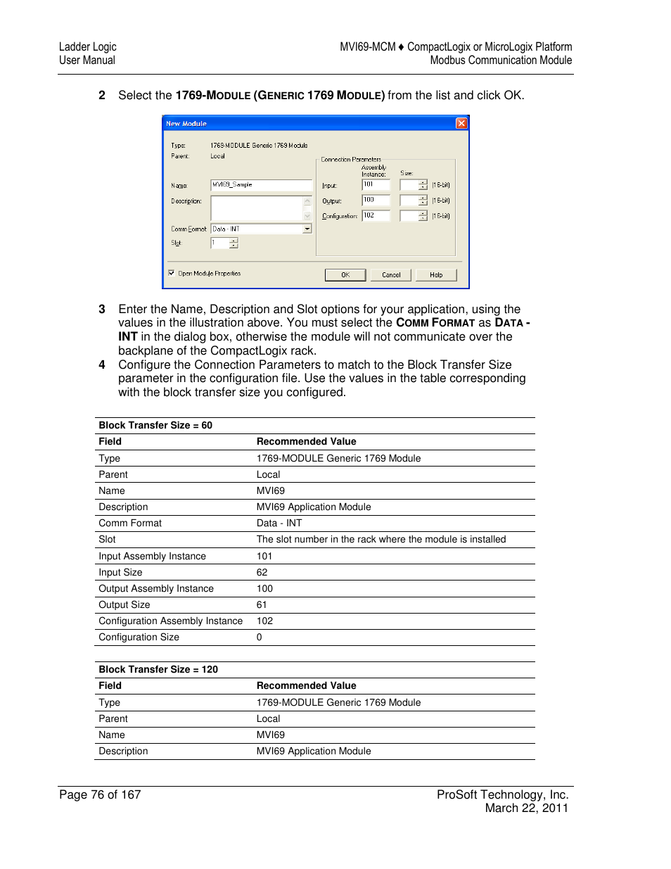 ProSoft Technology MVI69-MCM User Manual | Page 76 / 167