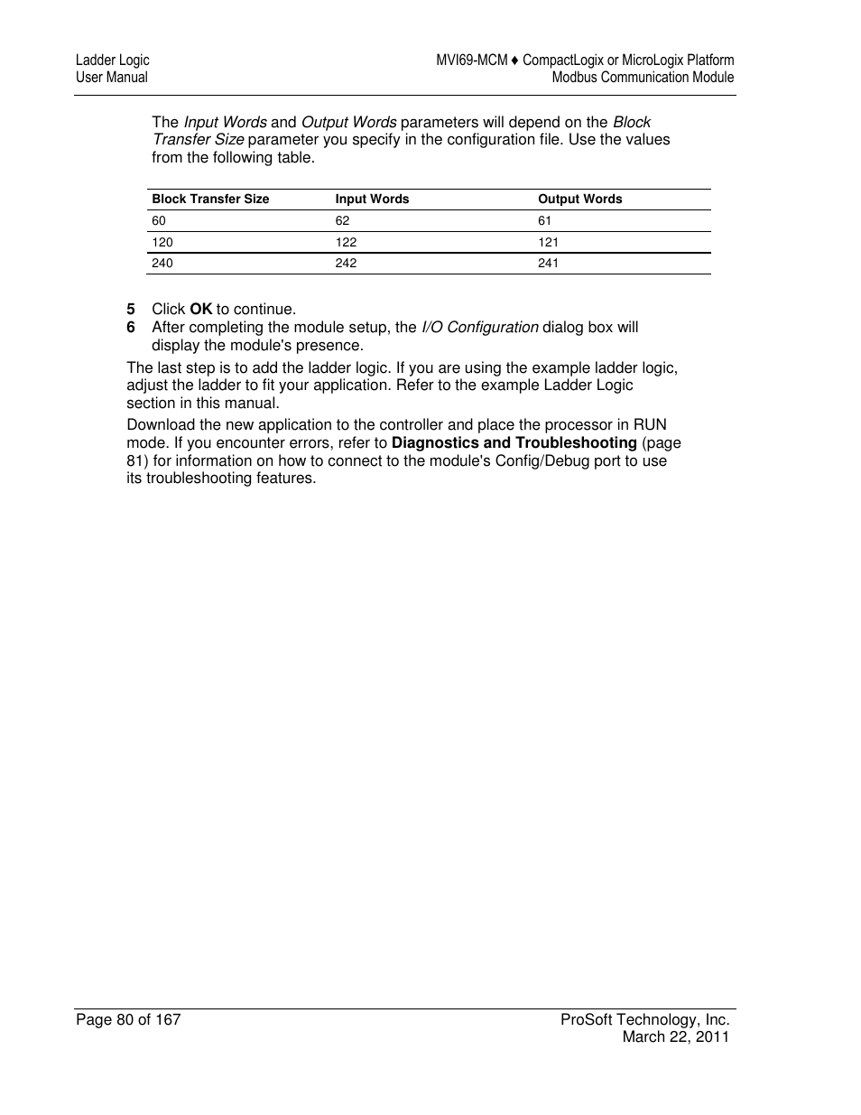 ProSoft Technology MVI69-MCM User Manual | Page 80 / 167